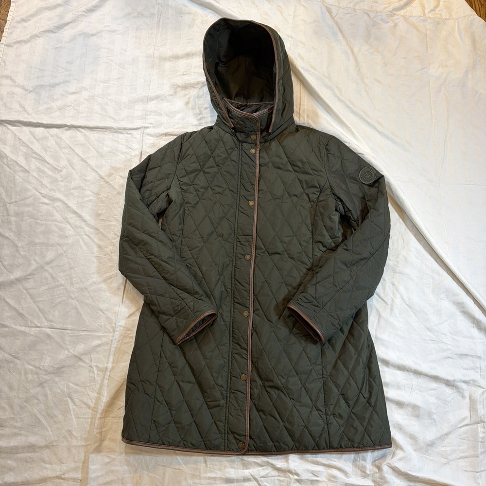 Lauren Ralph Lauren Diamond Quilted Hooded Jacket Green 24740T